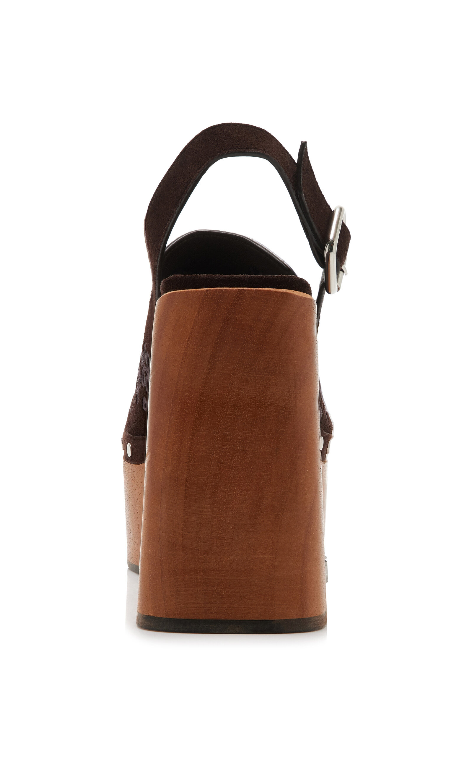 Alida Suede Platform Clogs brown - 5