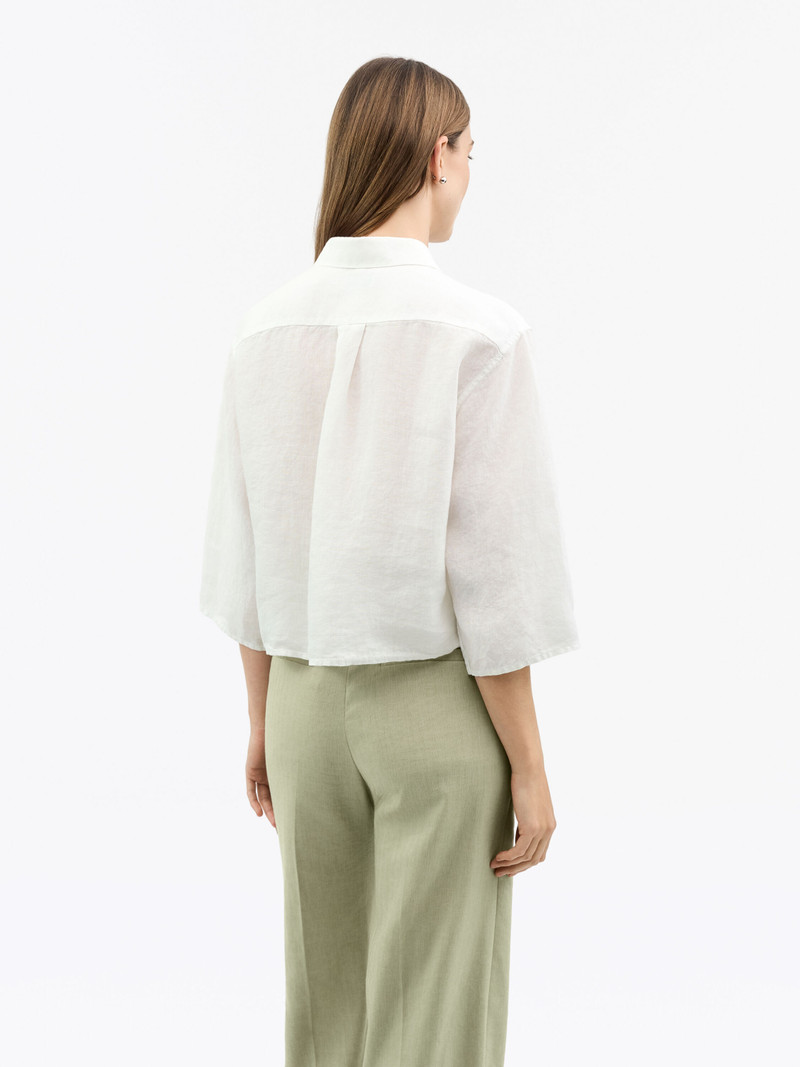 Corins Cropped Linen Shirt 3