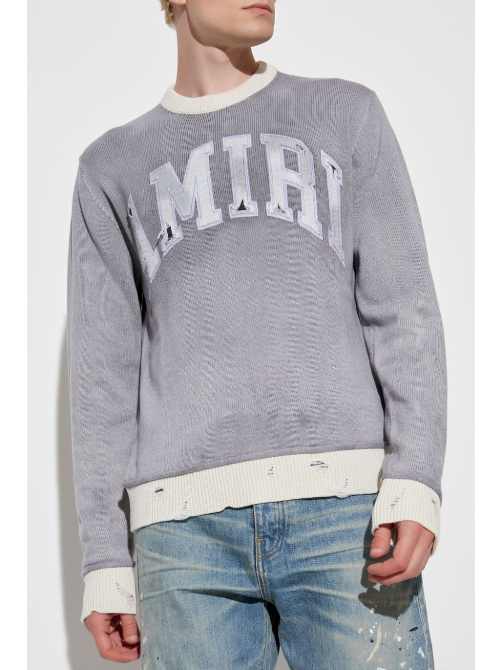 embroidered-logo sweater - 3