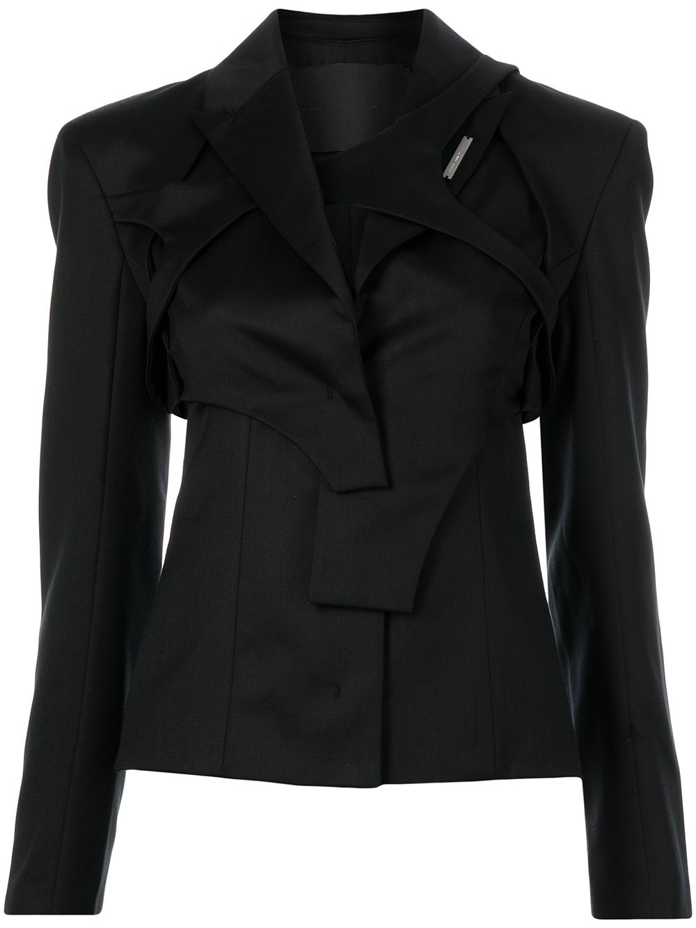 layered panel blazer - 1