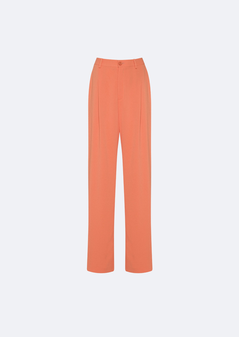 Crepe Relaxed Pleated Pant - 1