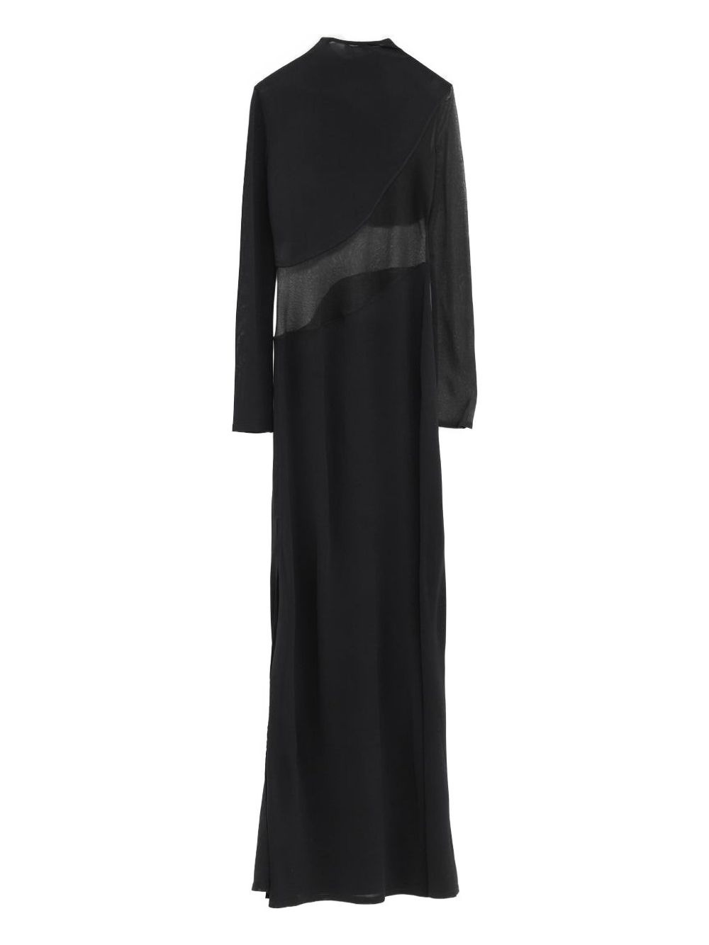 mesh-panel maxi dress - 2