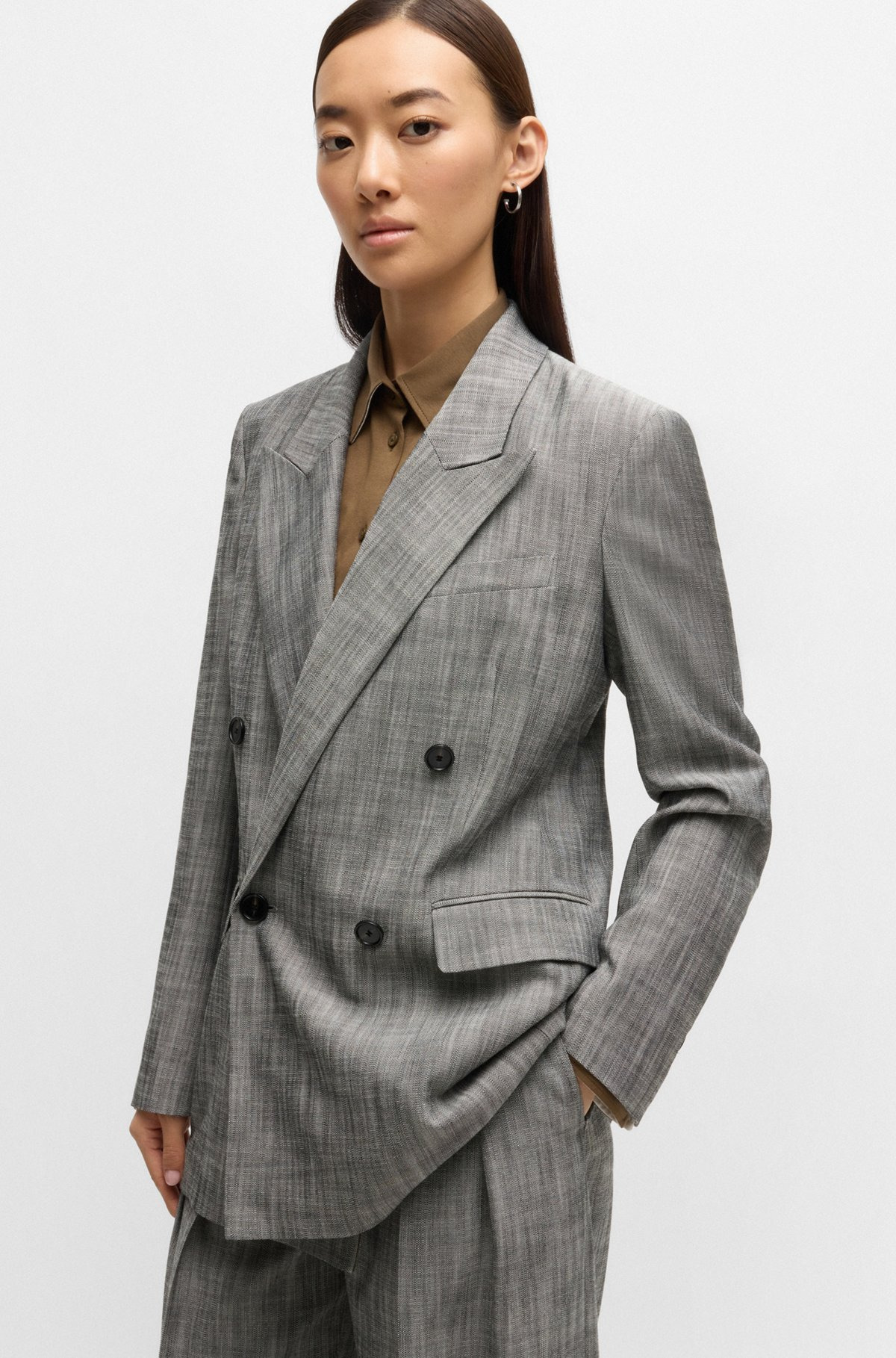 REGULAR-FIT DOUBLE-BREASTED BLAZER - 5