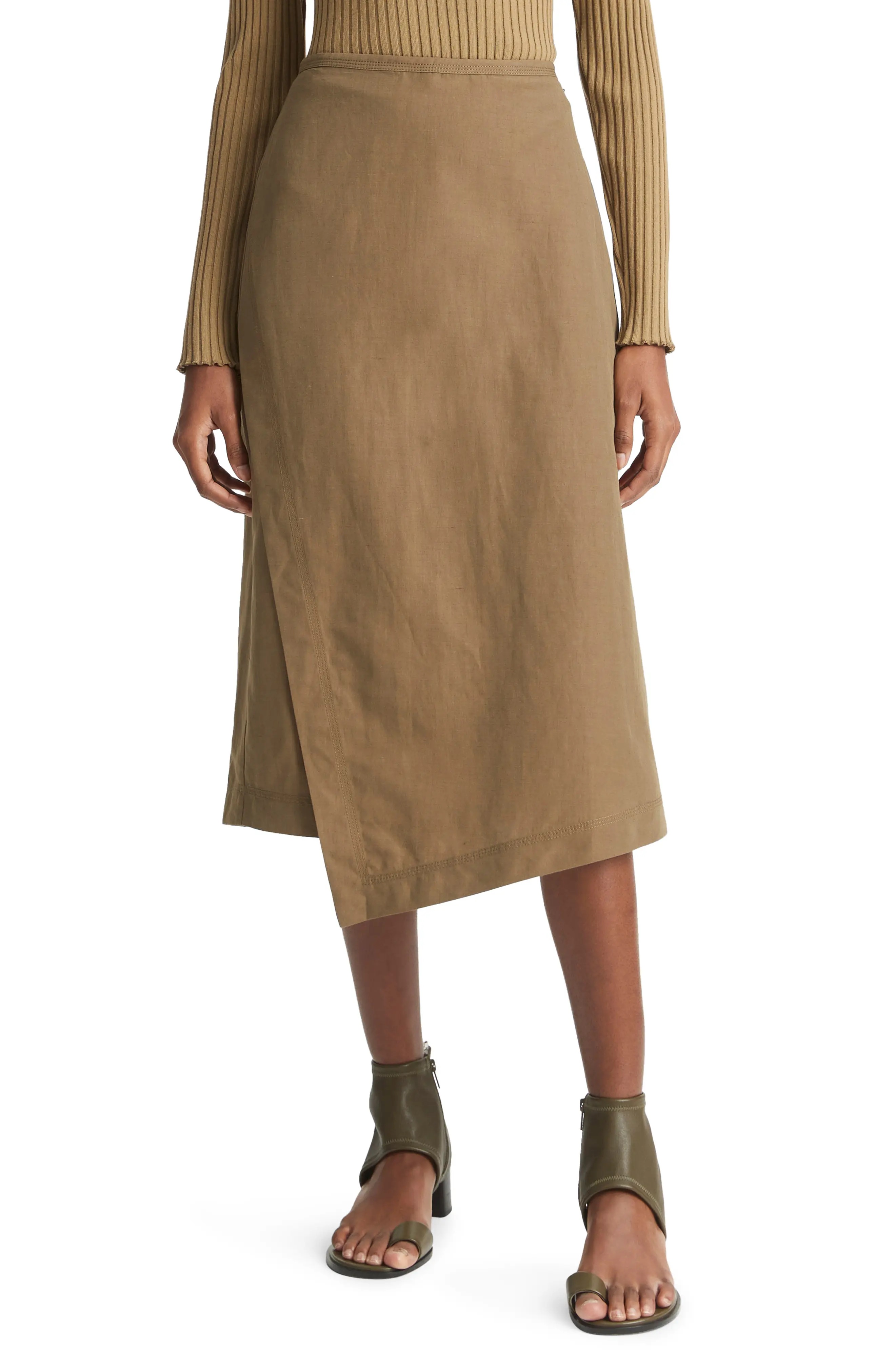 Utility Asymmetric Midi Skirt - 1