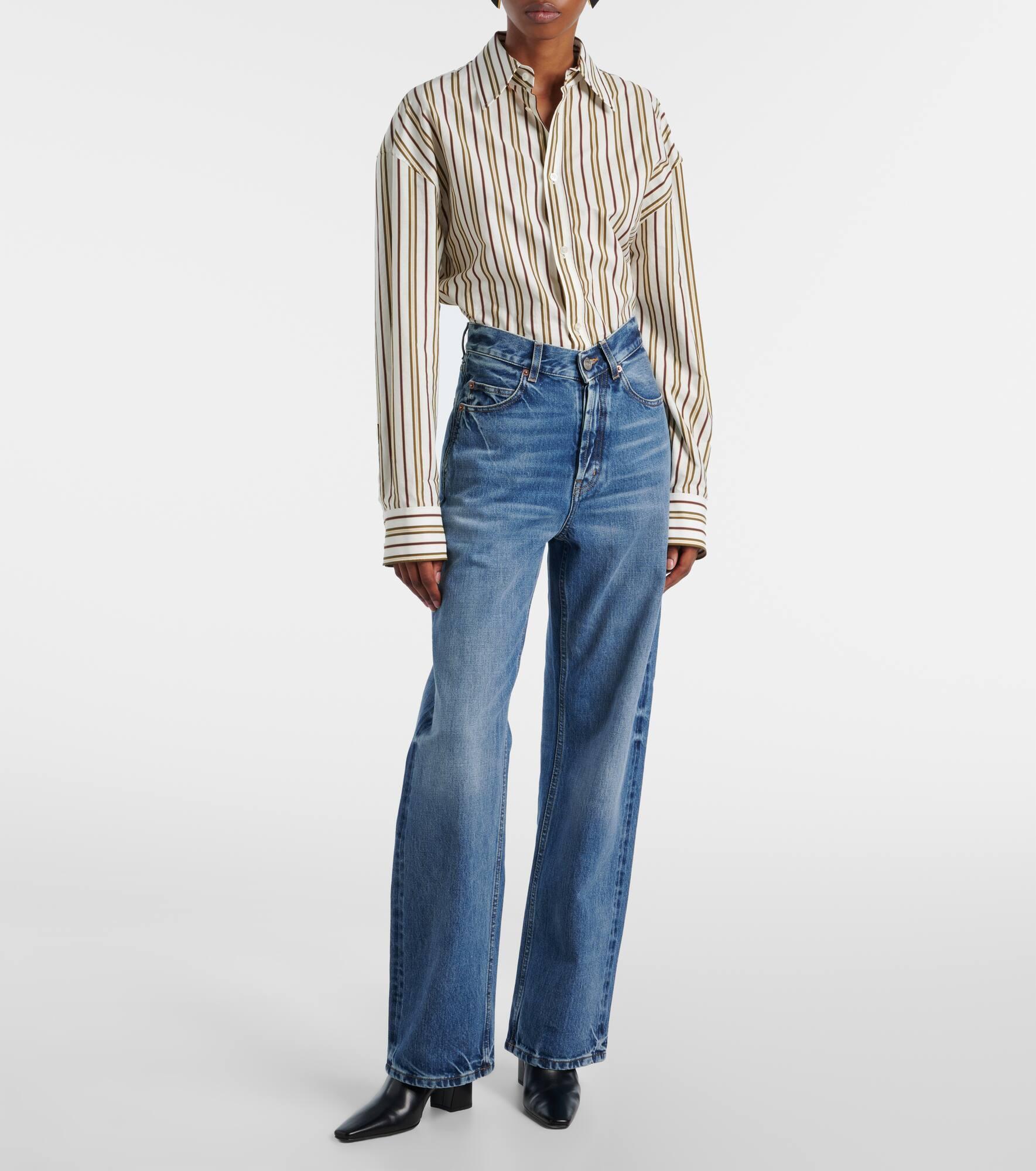 V-Waist wide-leg jeans - 7