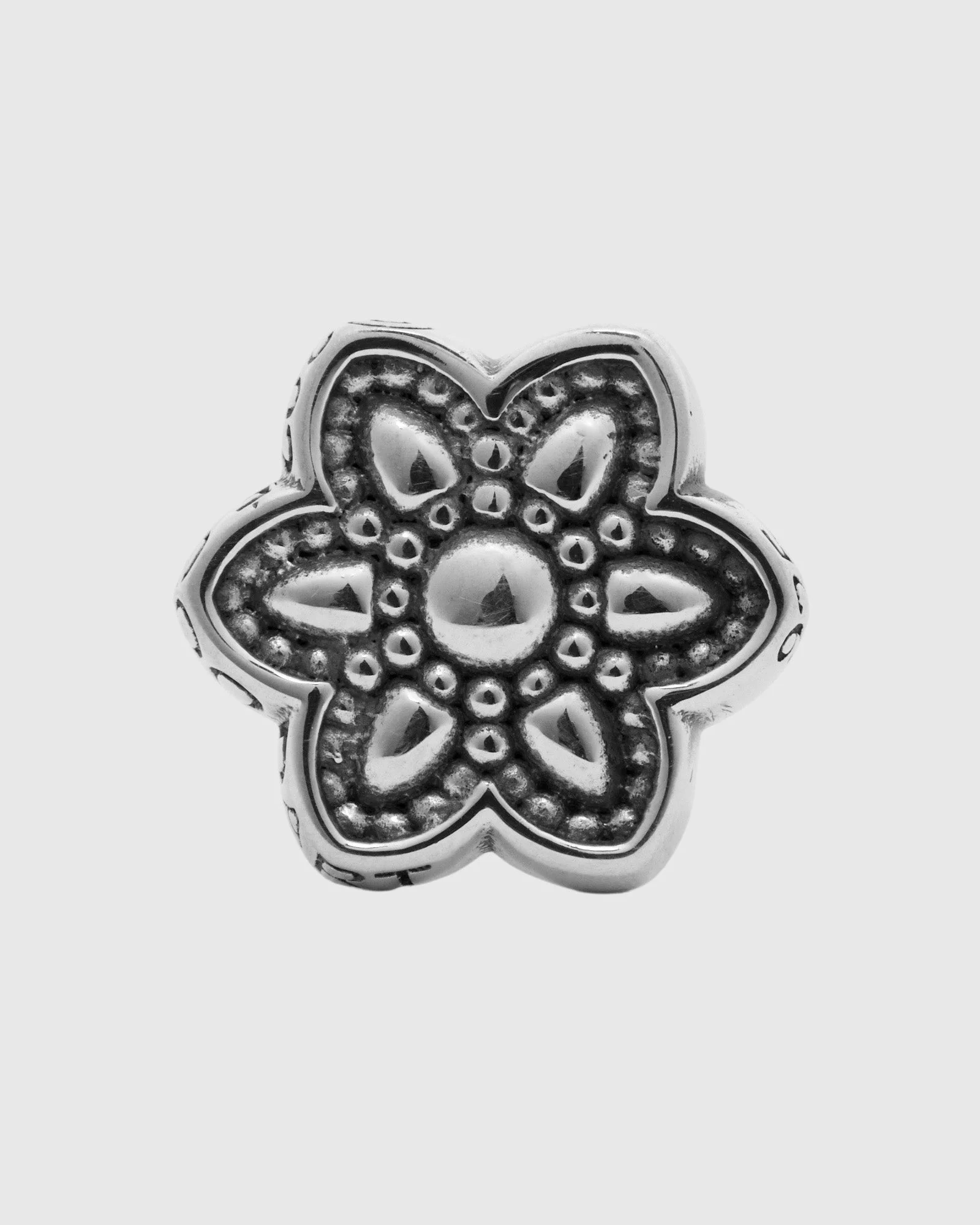 Fancy Cutout Stud Earring in Sterling Silver - 1
