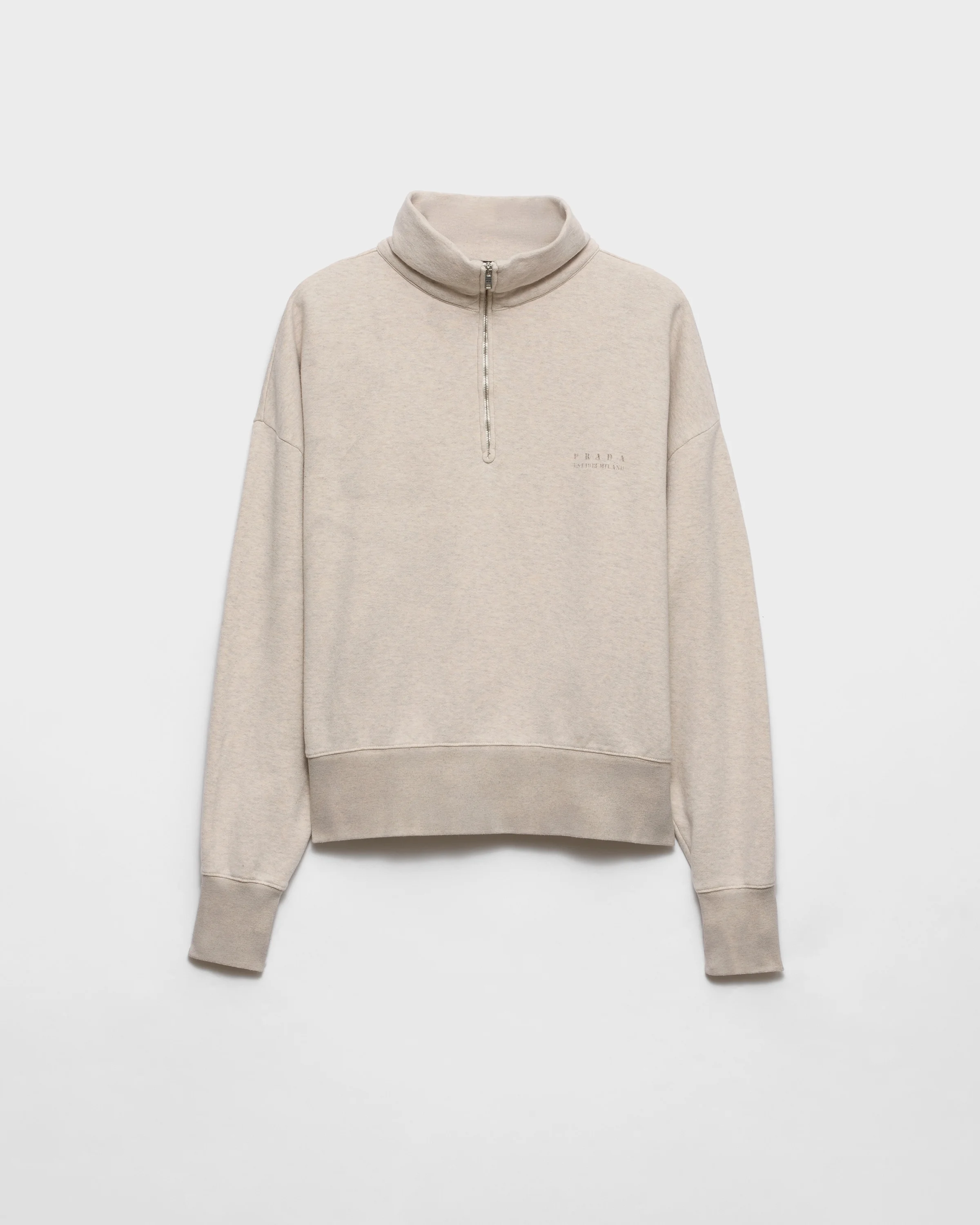 Long-sleeved cotton polo shirt - 1