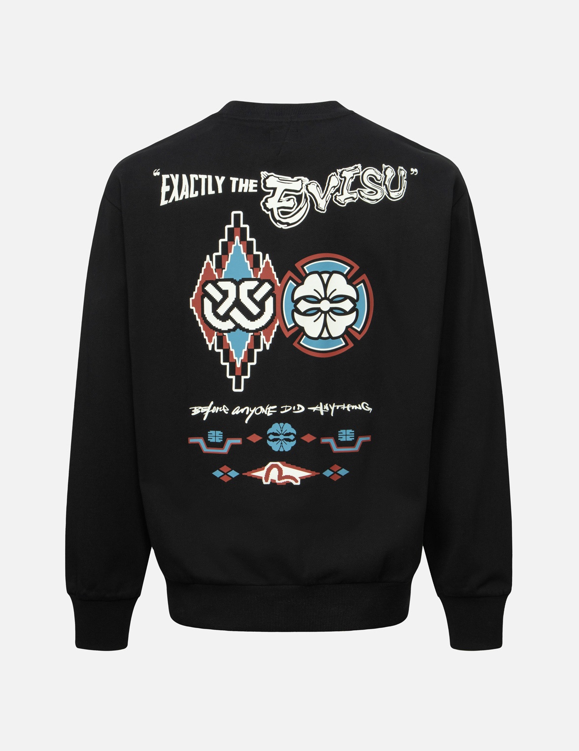 WHEEL OF WISDOM AND KAMON PRINT RELAX FIT SWEATSHIRT - 2