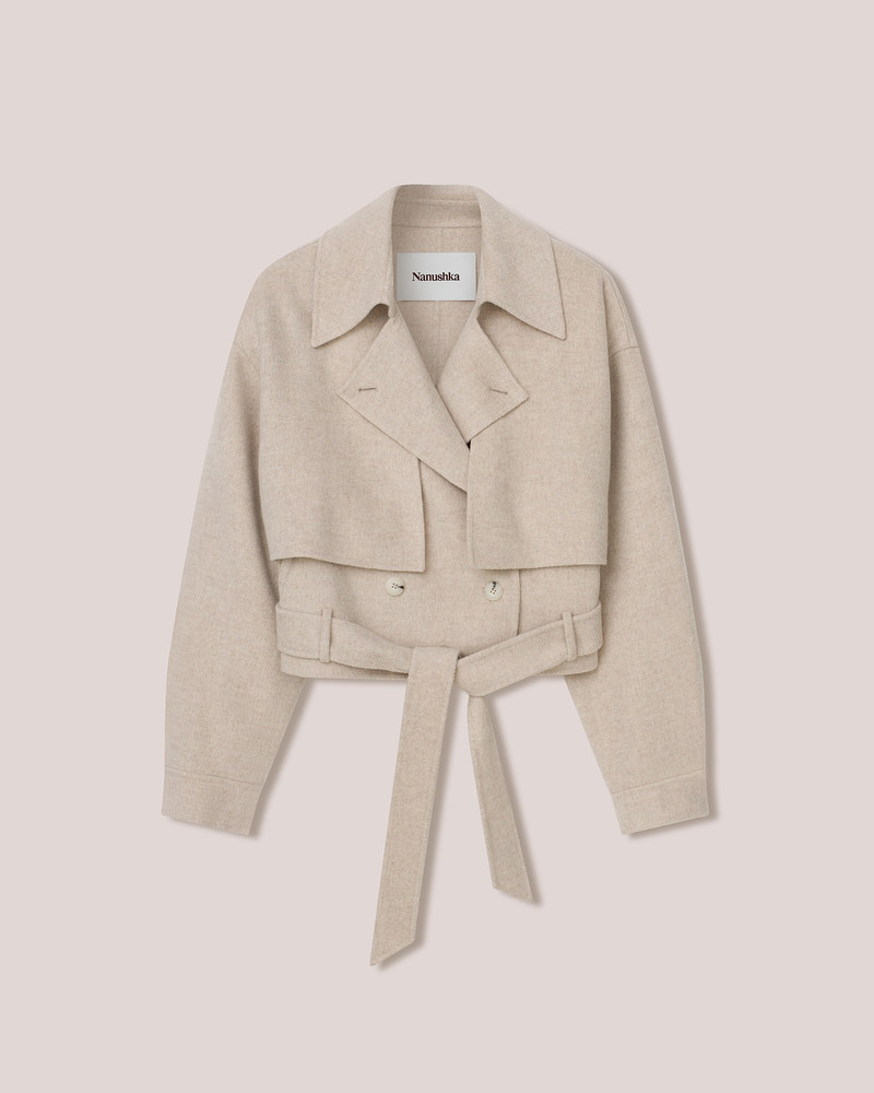 SATOYO - Double wool biker jacket - Oat 1