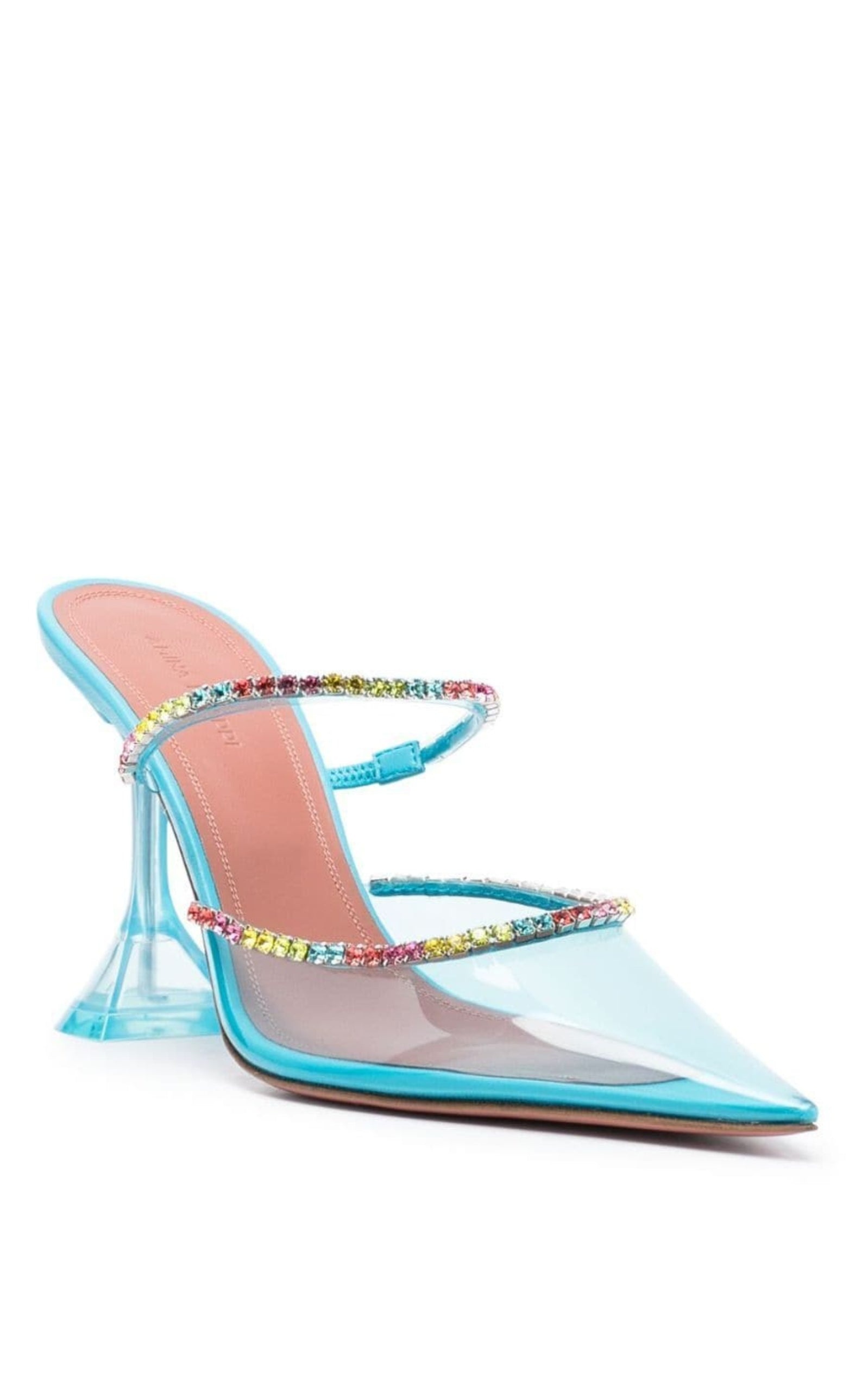 Gilda Glass 95mm Embellished Mules - 2