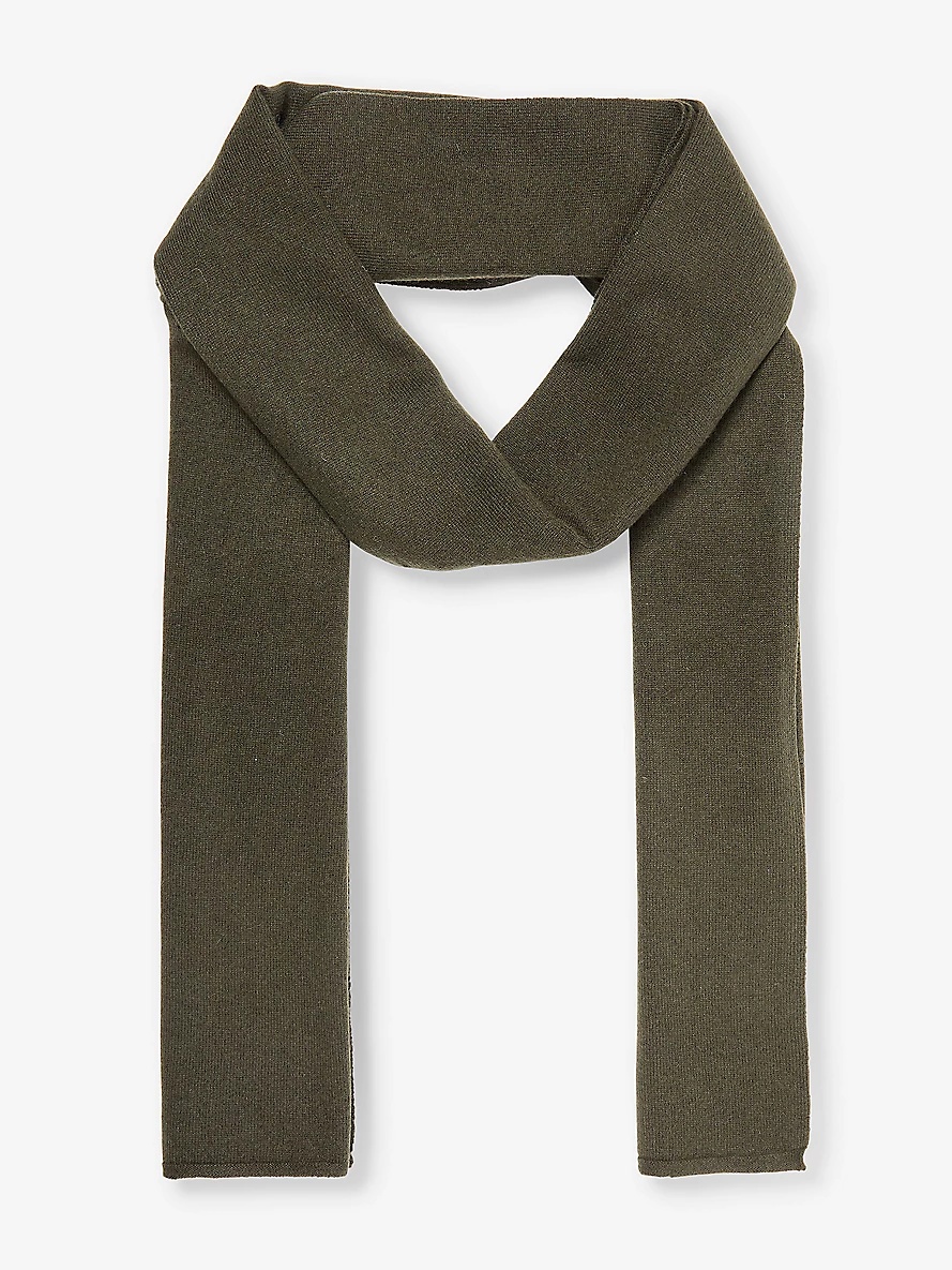 Knitted wool and cashmere-blend scarf - 1