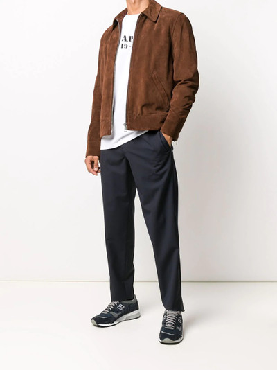 A.P.C. pointed collar suede jacket outlook