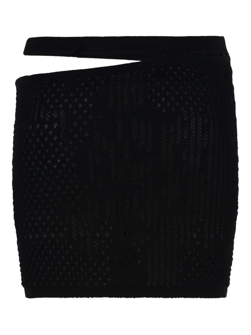cut-out knitted mini skirt 1