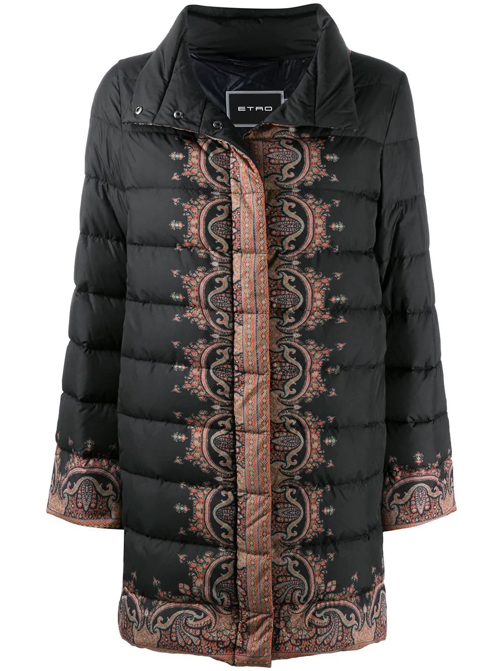 paisley-print puffer jacket - 1