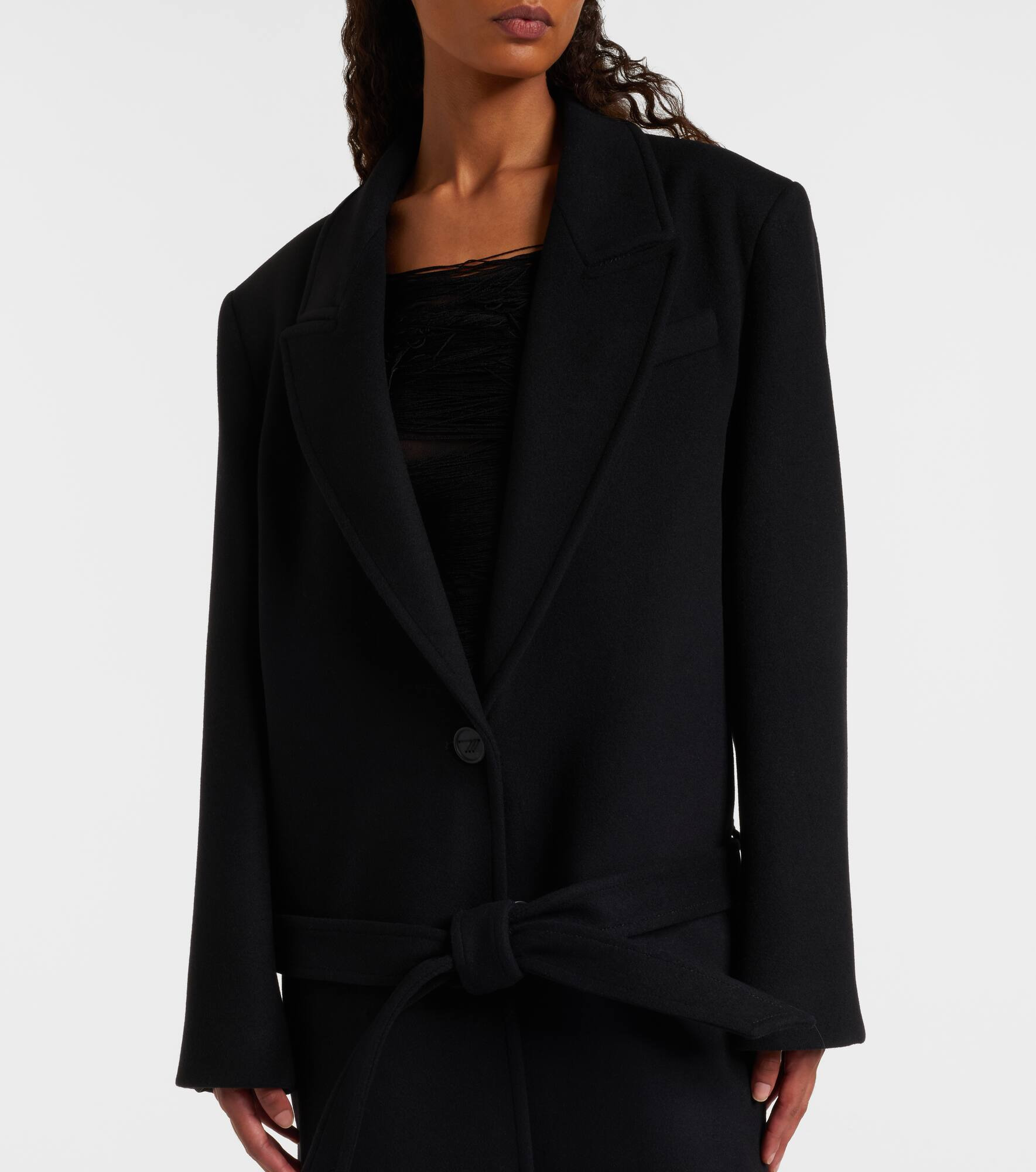 Wool-blend twill coat - 4