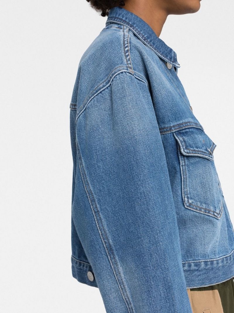 cropped denim jacket - 3