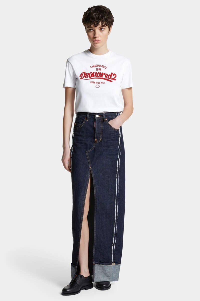 SUPER NEGATIVE DYED JUST RIGHT FIT BORN TO BE WILD T-SHIRT - 6