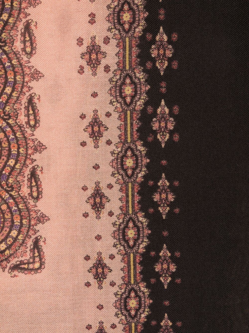paisley-print frayed-edge scarf - 2