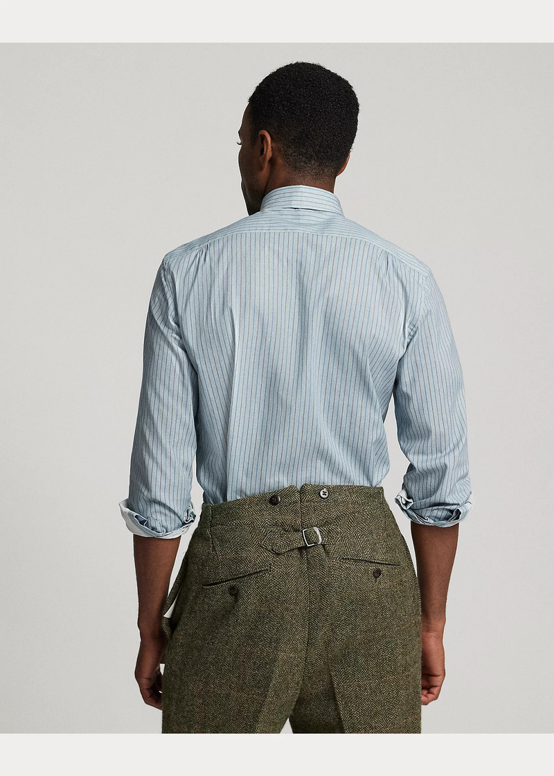 Slim Fit Stripe-Print Woven Shirt 4