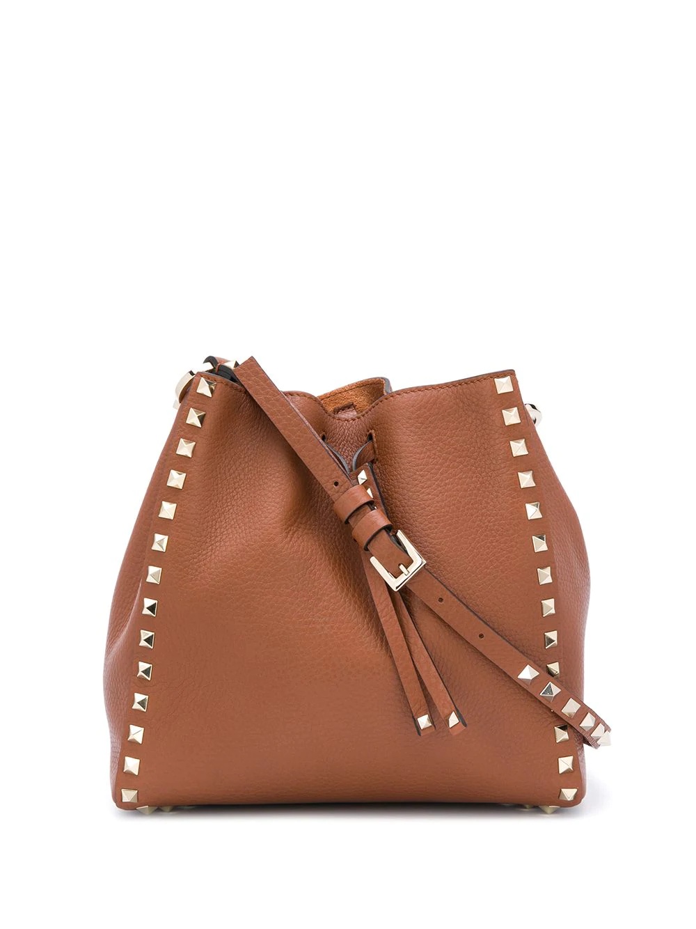 Rockstud leather bucket bag - 1