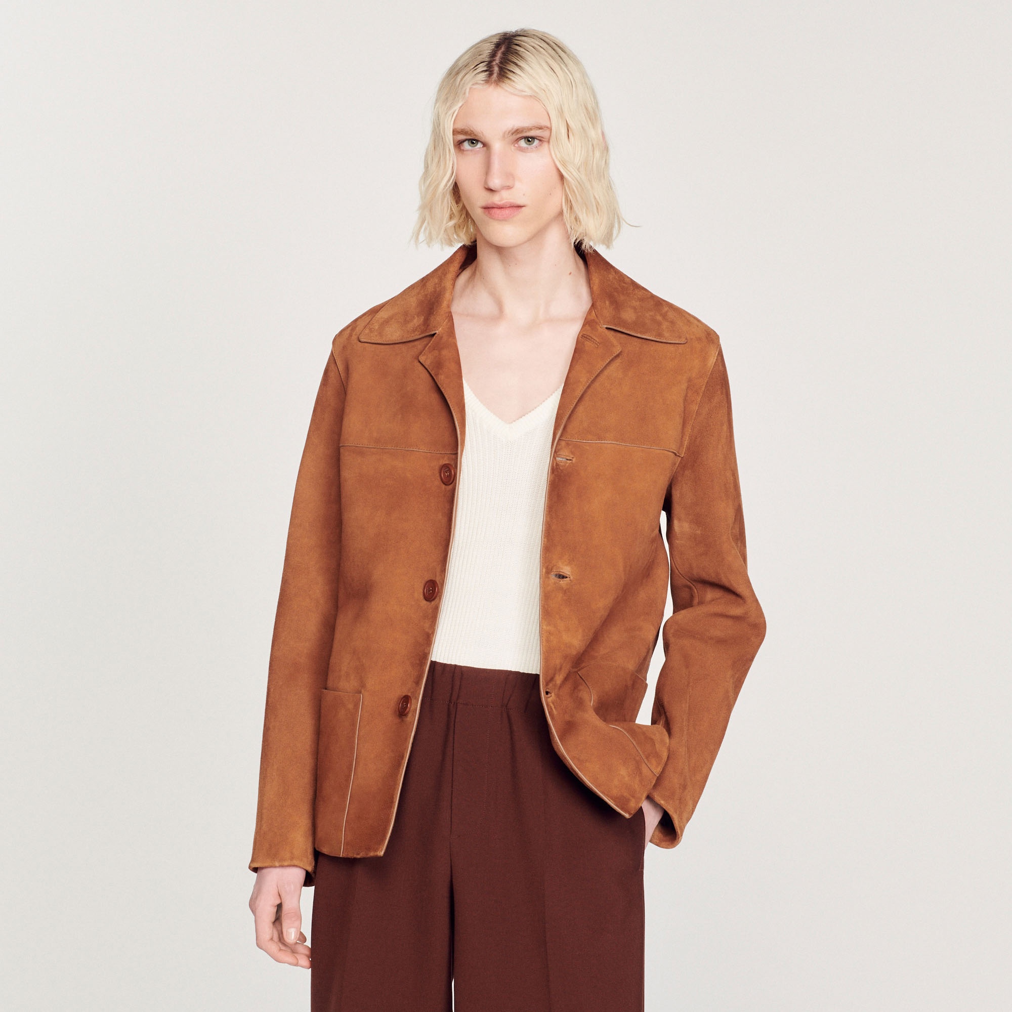 Sandro Suede jacket REVERSIBLE