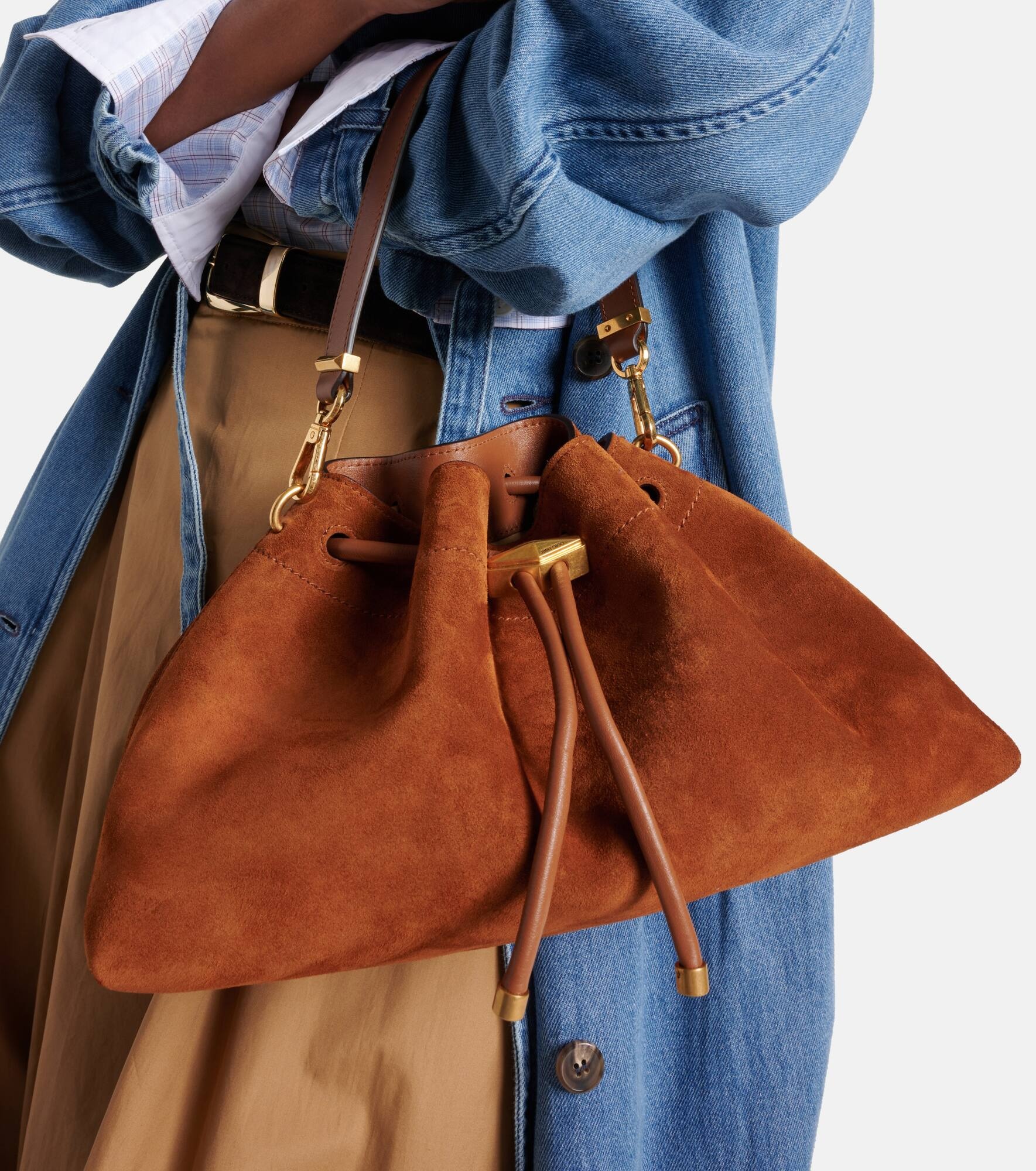 Bon Bon suede bucket bag - 8