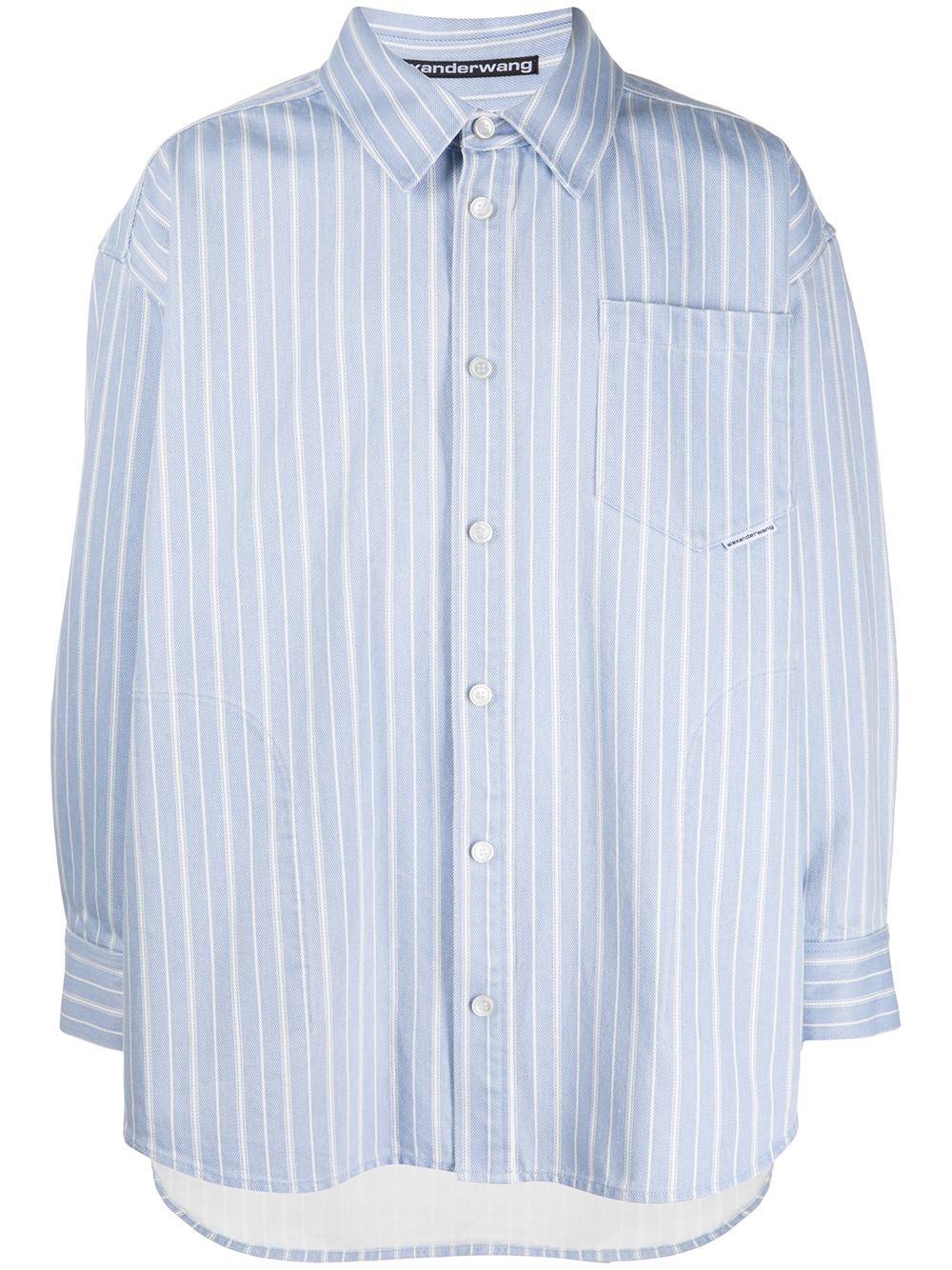 striped cotton shirt jacket - 1