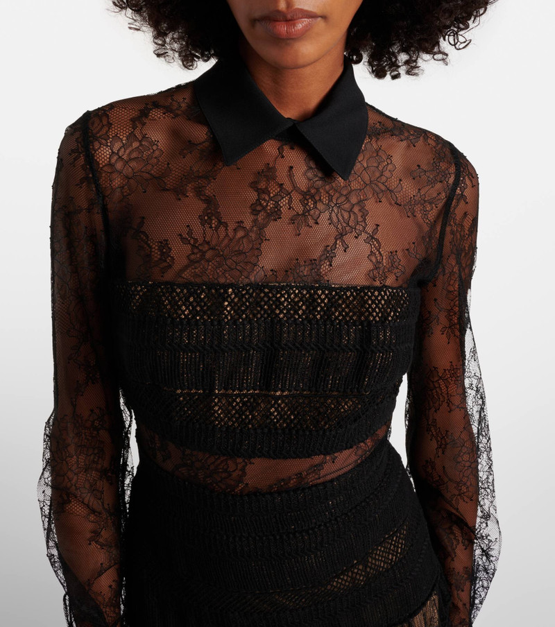 Lace and macramé midi dress 4