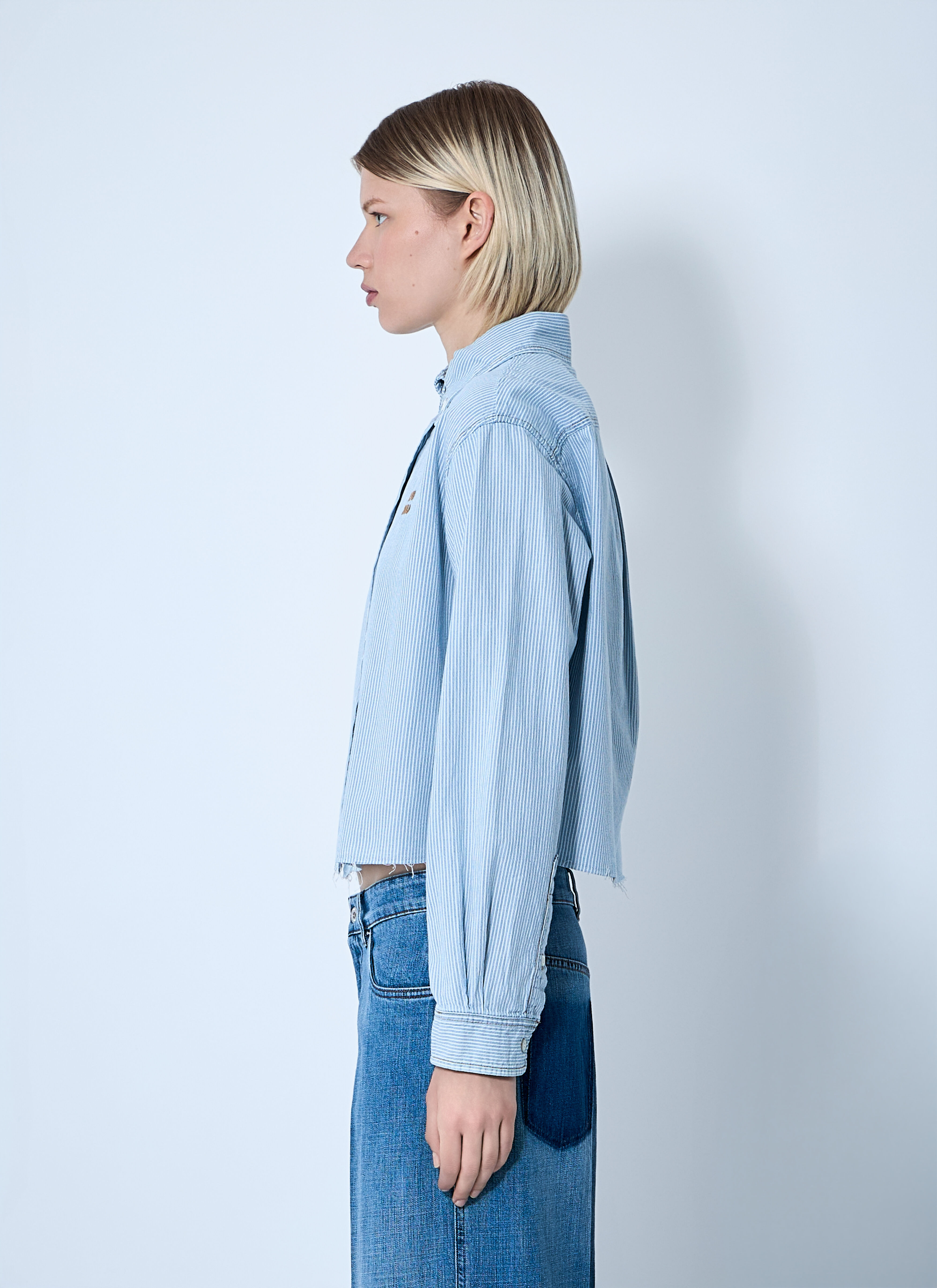 Striped Logo Motif Shirt - 3