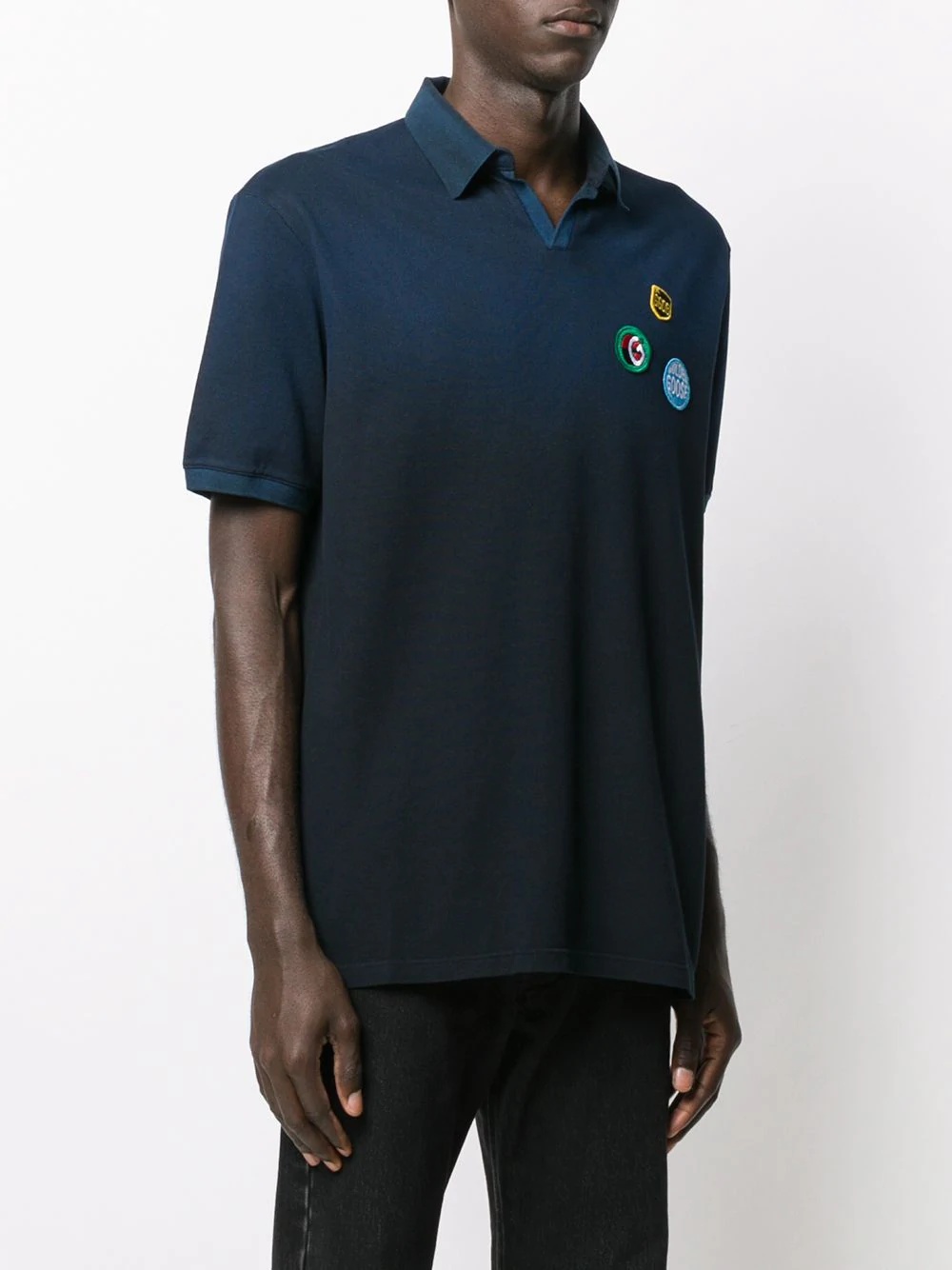 logo patchwork polo shirt - 3