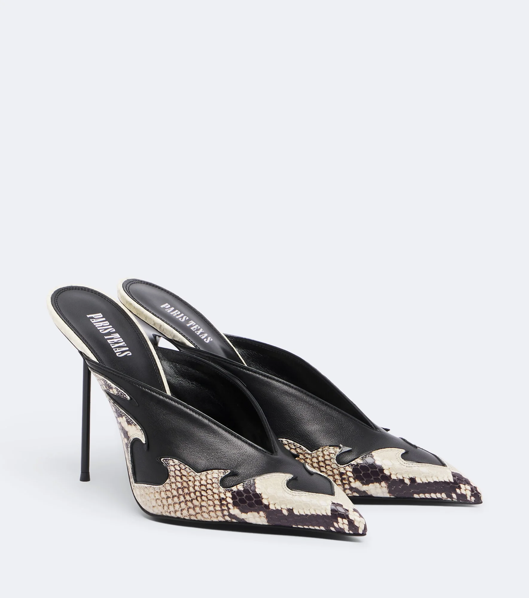 Lidia Queen of Hearts leather mules - 1