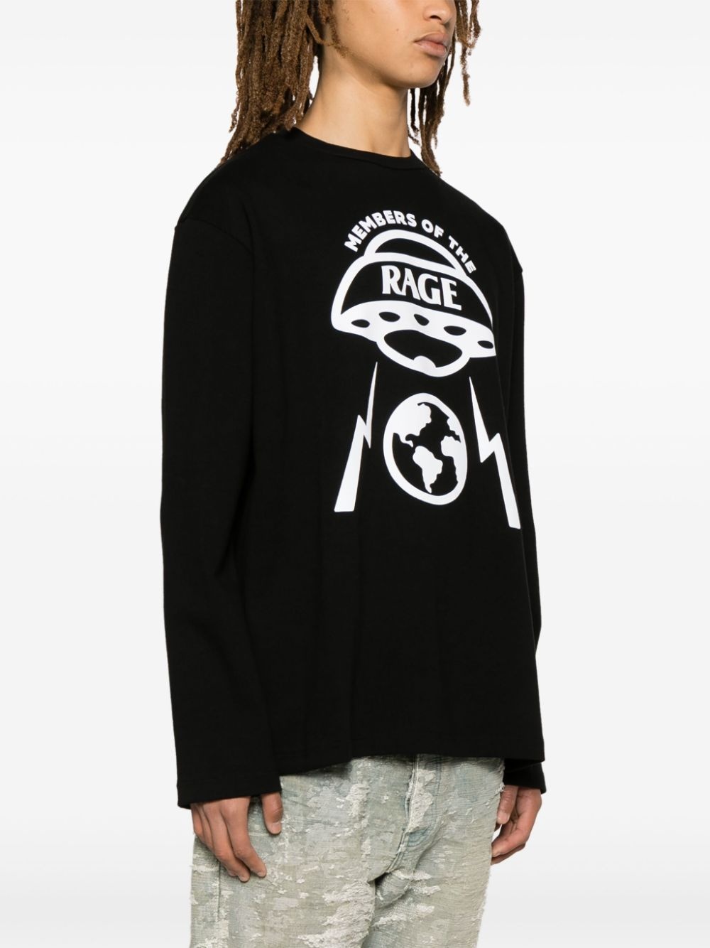 illustration-print cotton sweatshirt - 3