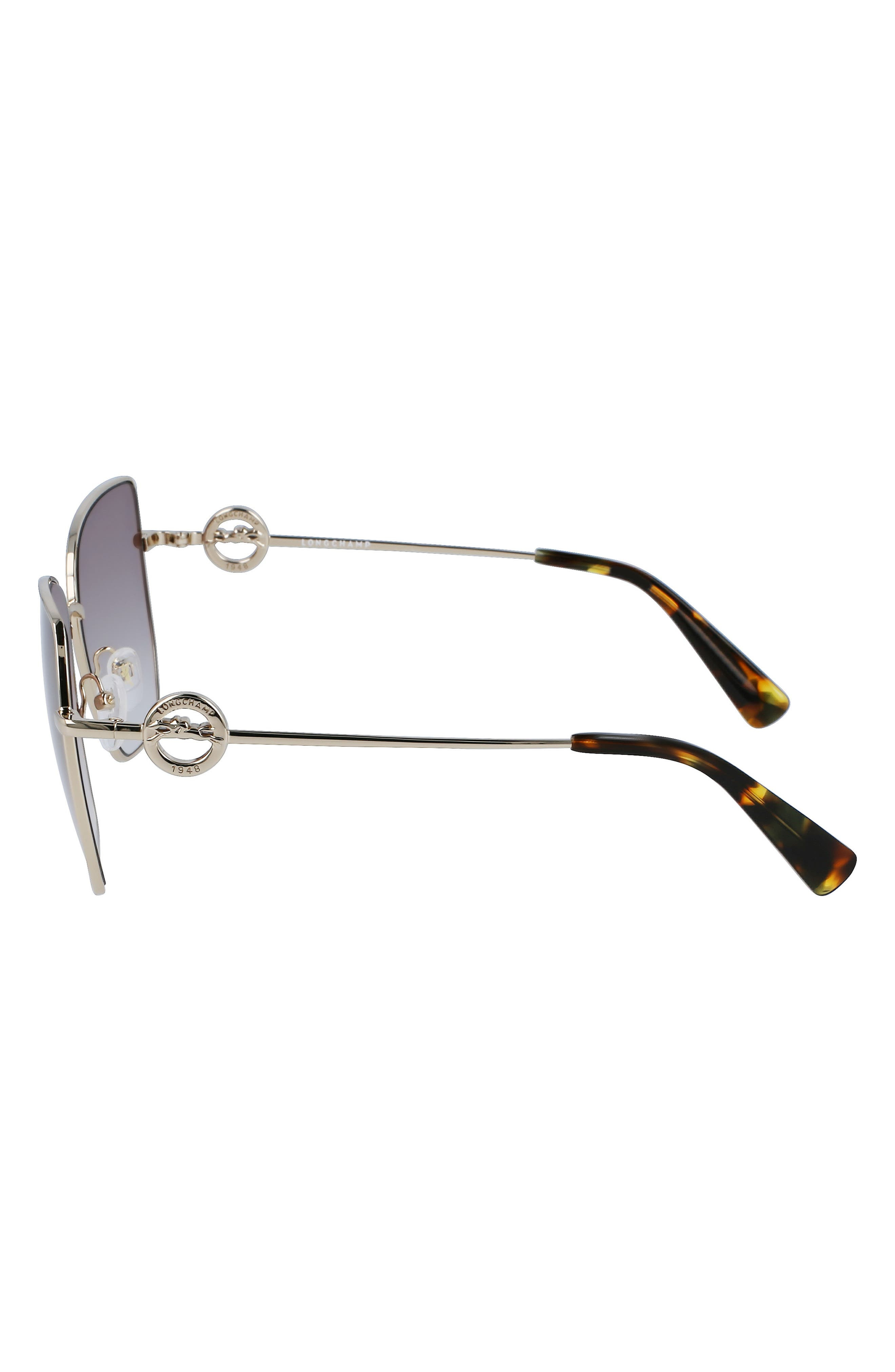 58mm Gradient Rectangular Sunglasses - 3