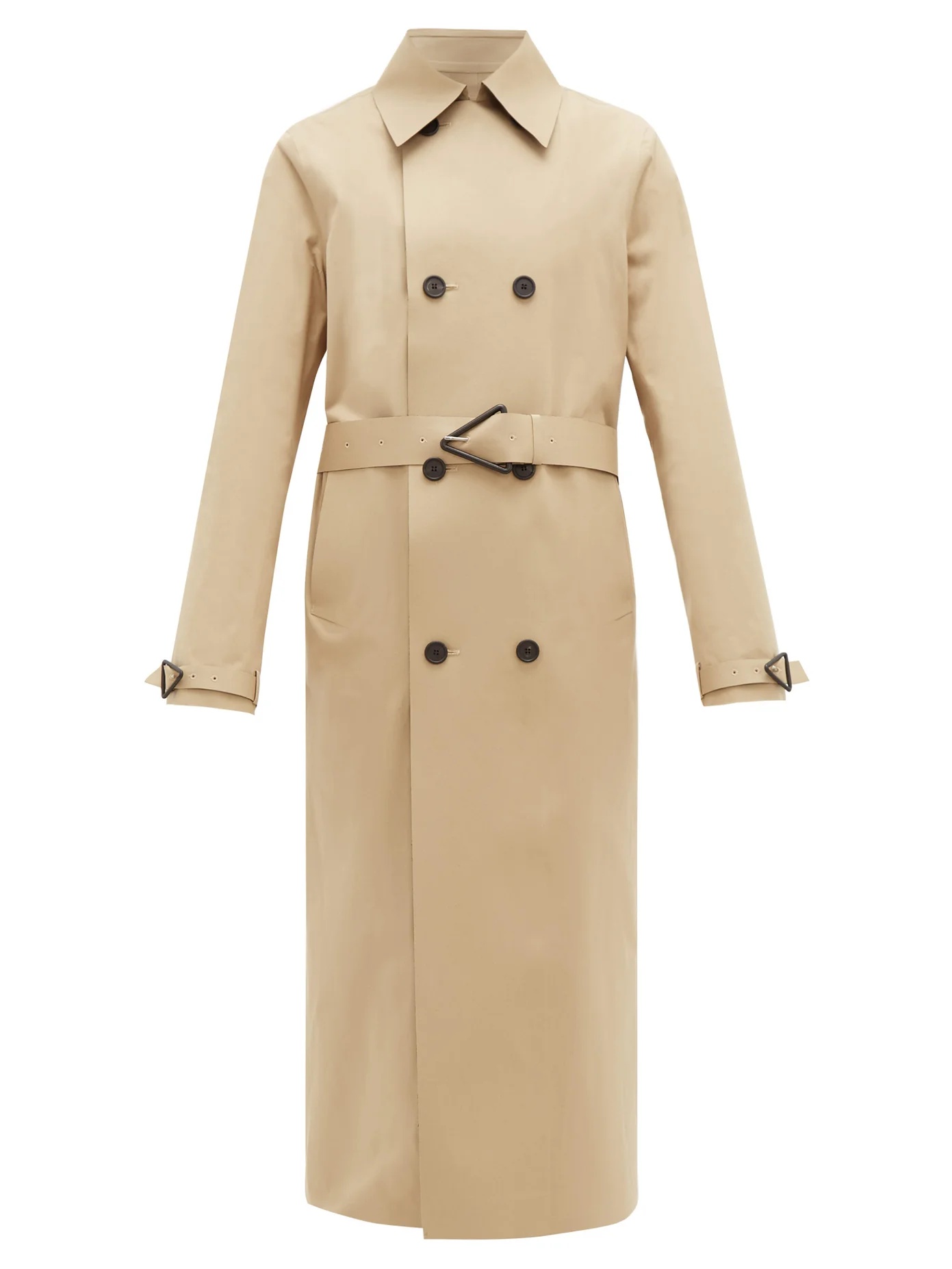 Double-breasted twill trench coat - 1