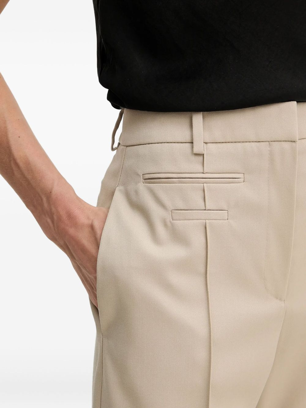 pleated-front tailored trousers - 4