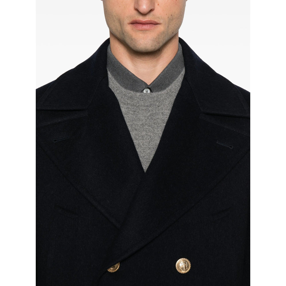Brunello Cucinelli Blue Coats - Double Breasted Coats Men - 4