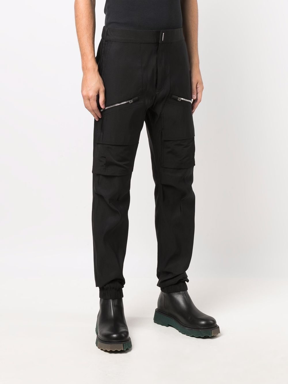 zip-pocket cargo trousers - 3