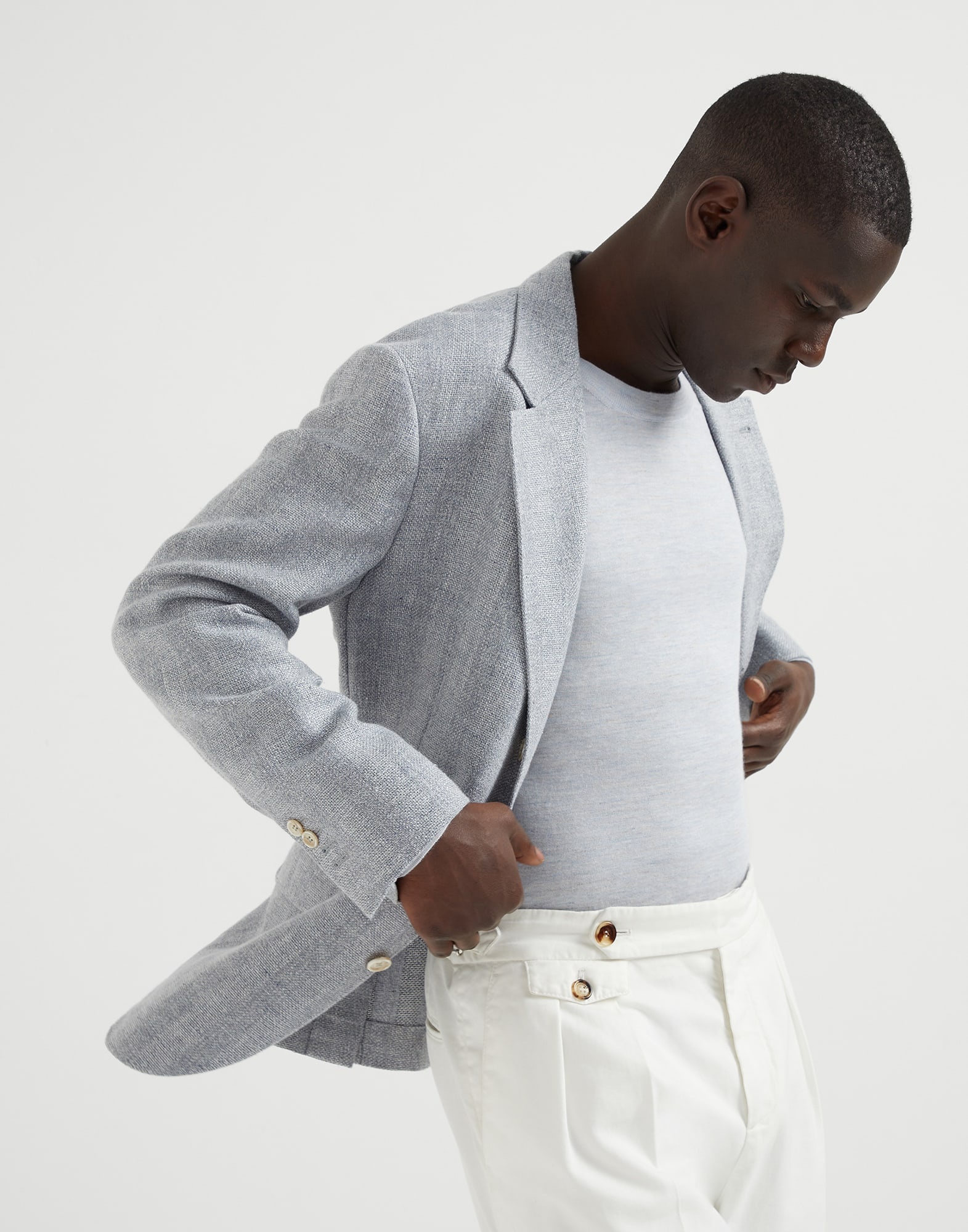 Lightweight cashmere, silk and linen sweater - 4