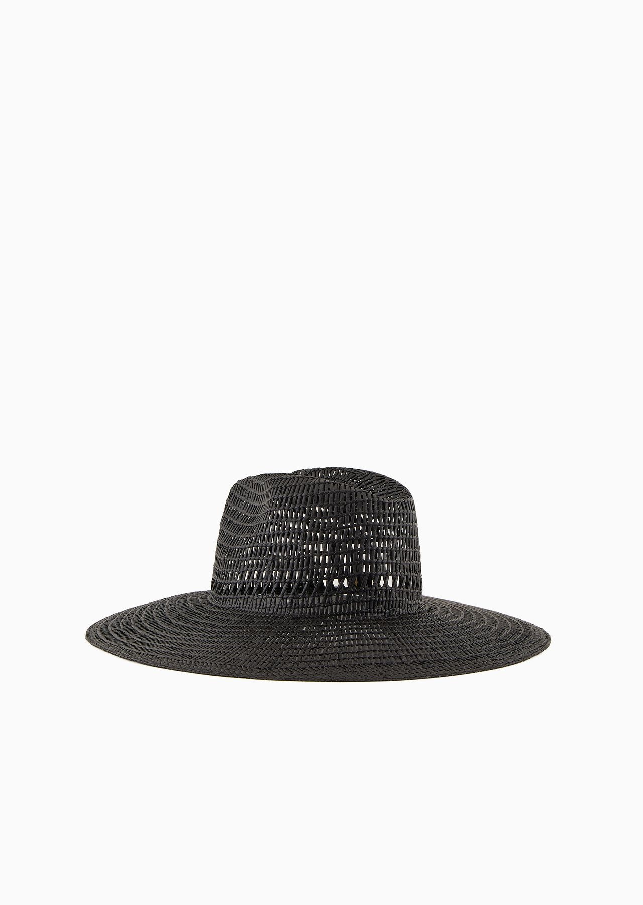 Woven, perforated paper yarn wide-brimmed hat - 2