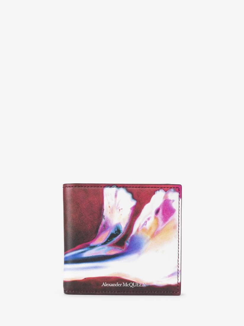 Men's Solarised Flower Billfold Wallet in Multicolor - 1
