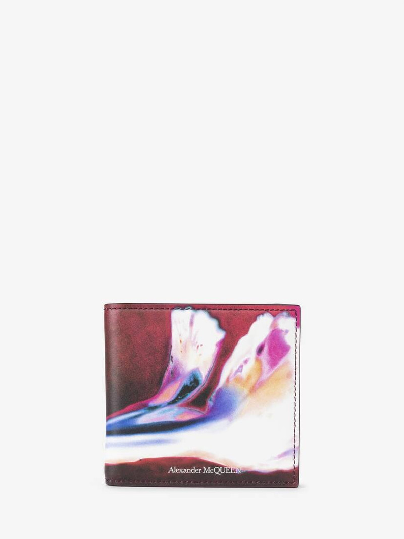 Men's Solarised Flower Billfold Wallet in Multicolor 1