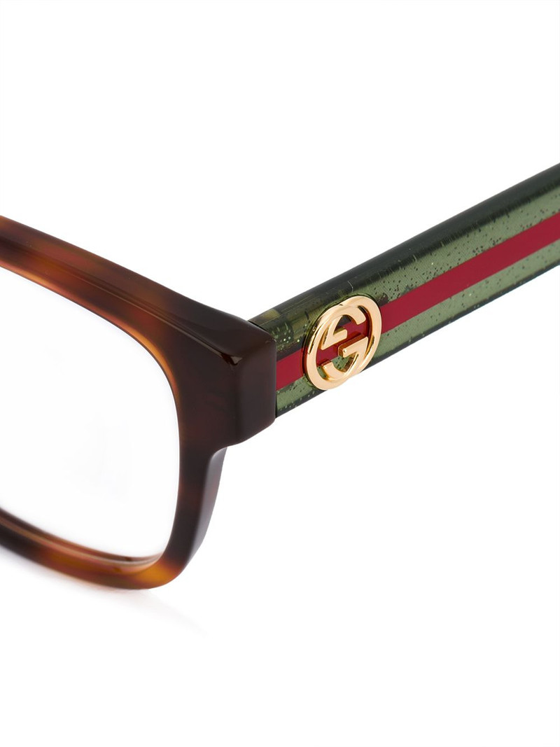 Web arm tortoiseshell glasses 3