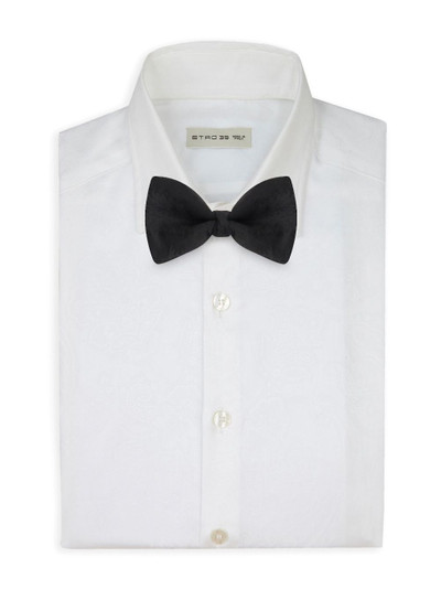 Etro jacquard linen-silk bow tie outlook