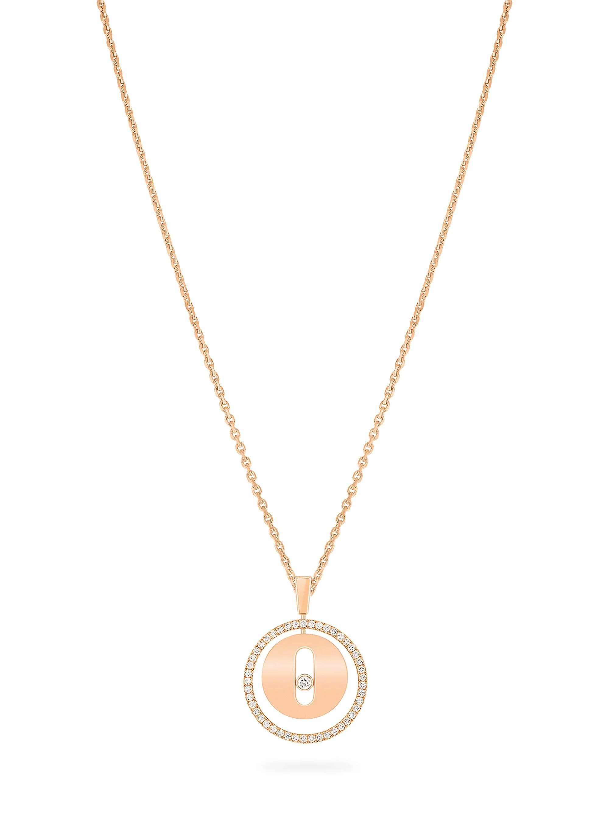 Women's Lucky Move PM 18K Rose Gold & Diamond Pendant Necklace - Rose Gold - 1