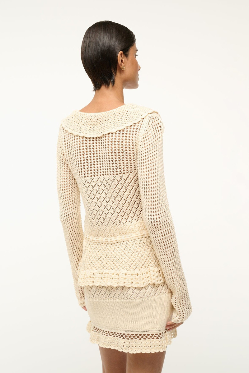 STAUD VIENNA SWEATER ECRU 5