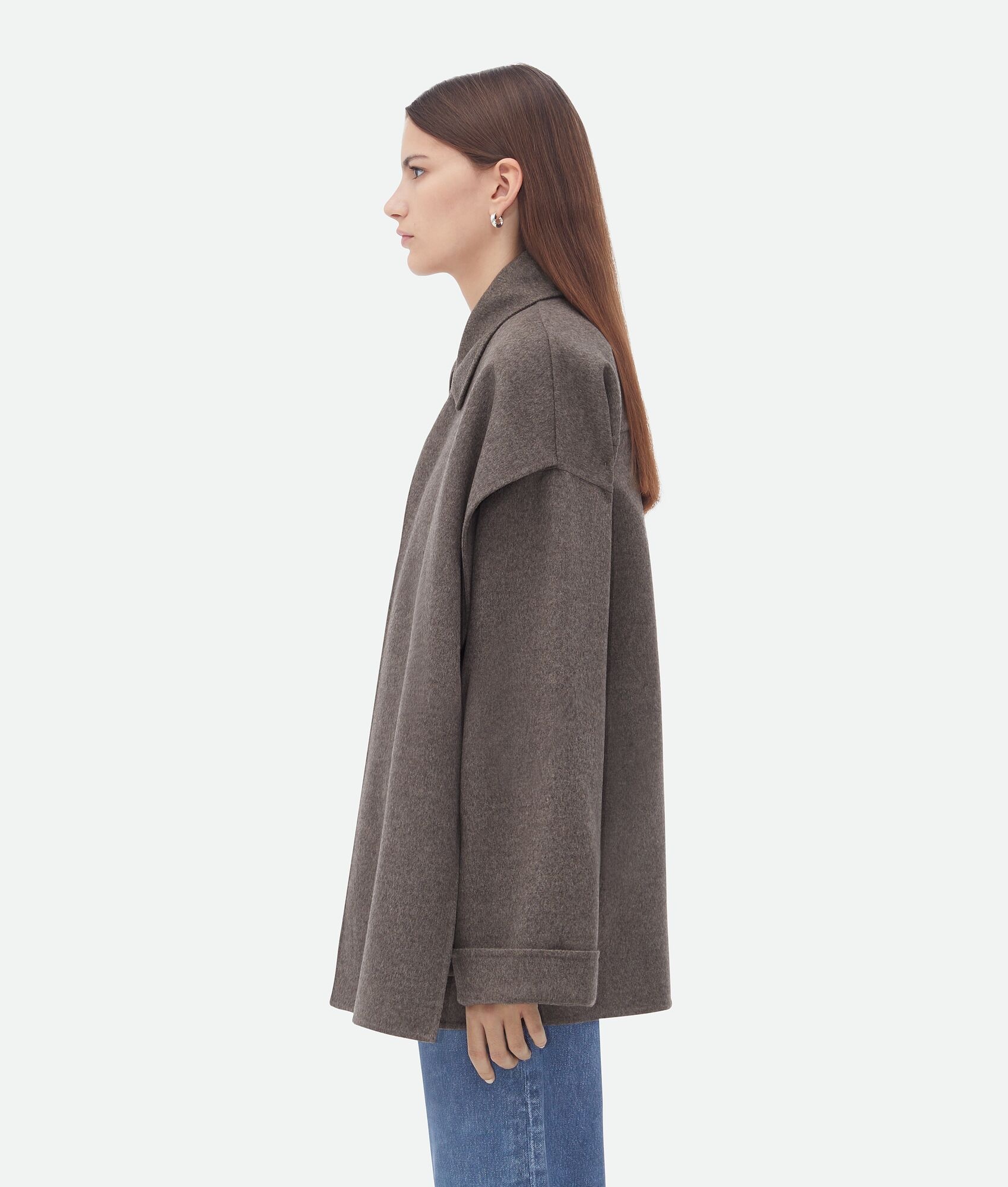 Double Wool Cashmere Short Coat - 2