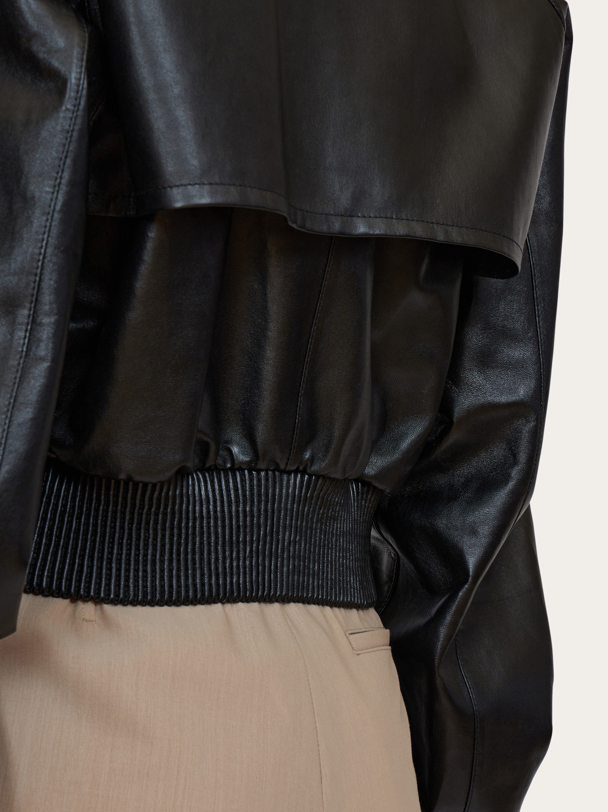 Cropped nappa bomber - 5