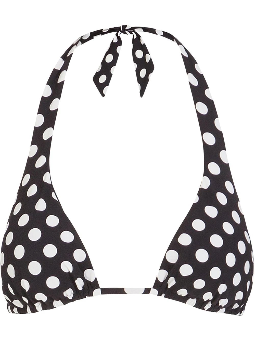 polka-dot halterneck bikini top - 1