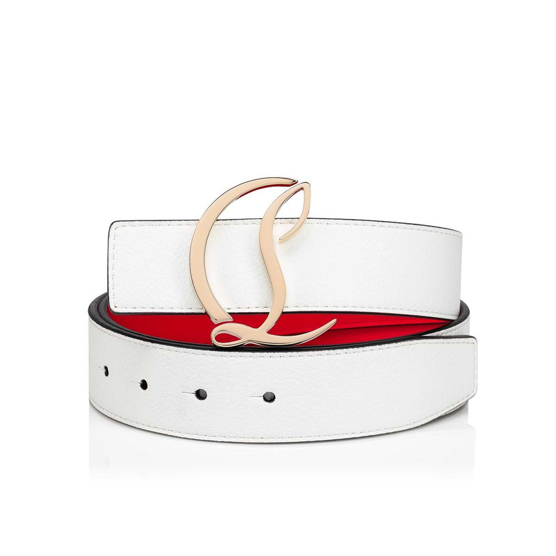 Cl Logo Belt BIANCO/GOLD 1