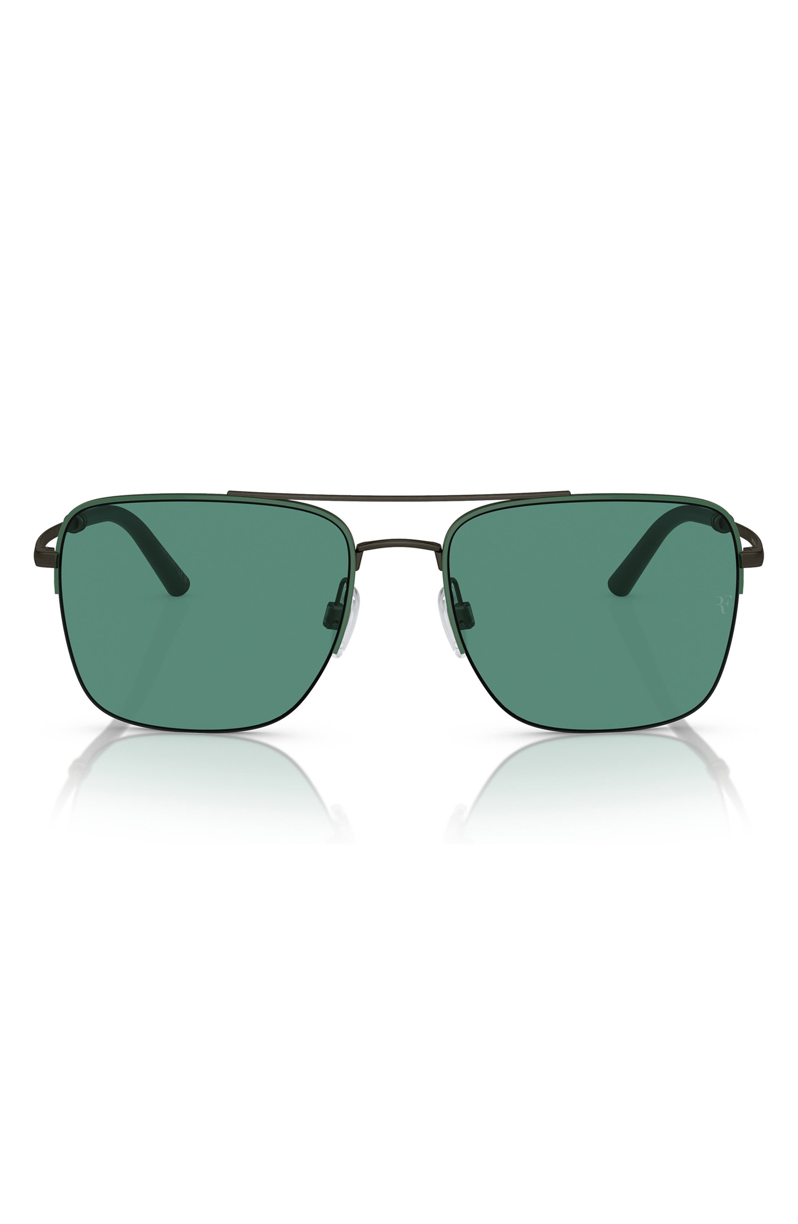 Roger Federer 56mm Semirimless Pilot Sunglasses - 1